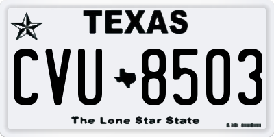 TX license plate CVU8503