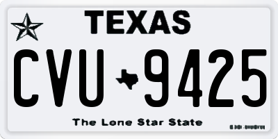 TX license plate CVU9425