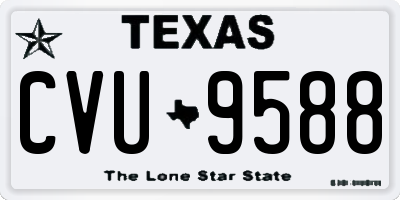 TX license plate CVU9588