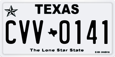 TX license plate CVV0141