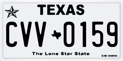 TX license plate CVV0159