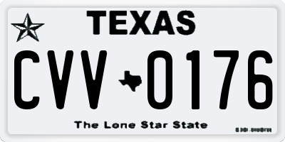 TX license plate CVV0176