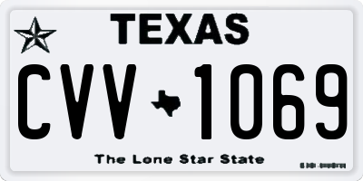 TX license plate CVV1069