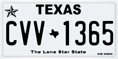 TX license plate CVV1365