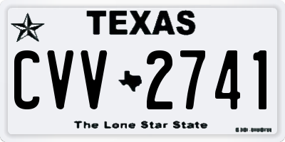 TX license plate CVV2741