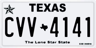 TX license plate CVV4141
