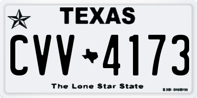 TX license plate CVV4173