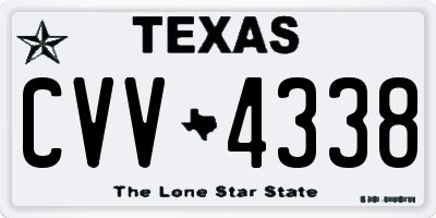 TX license plate CVV4338
