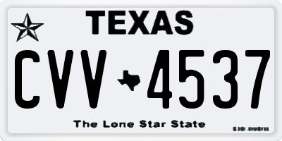 TX license plate CVV4537
