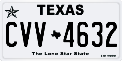 TX license plate CVV4632