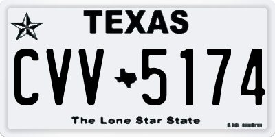 TX license plate CVV5174