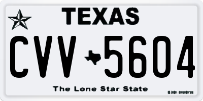 TX license plate CVV5604