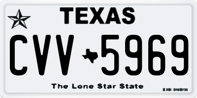 TX license plate CVV5969