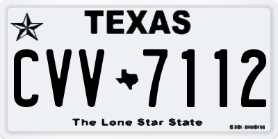 TX license plate CVV7112