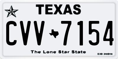 TX license plate CVV7154