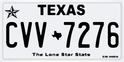 TX license plate CVV7276