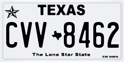 TX license plate CVV8462