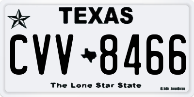 TX license plate CVV8466
