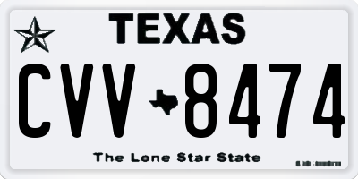 TX license plate CVV8474