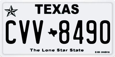 TX license plate CVV8490