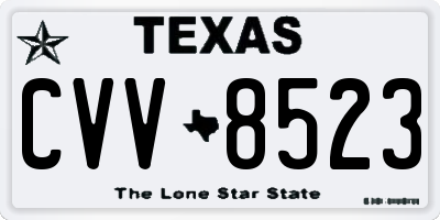 TX license plate CVV8523