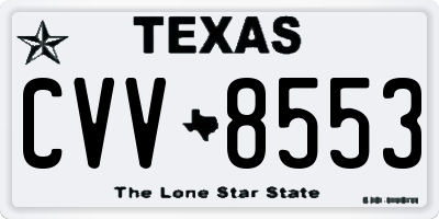 TX license plate CVV8553