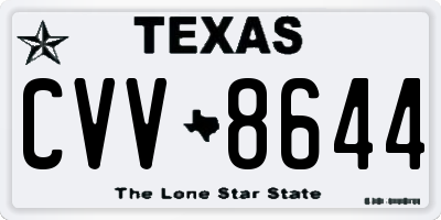 TX license plate CVV8644