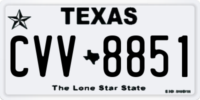 TX license plate CVV8851