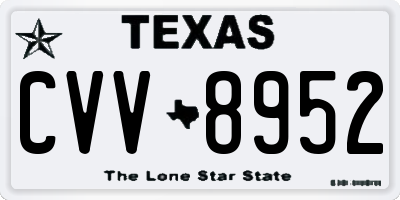TX license plate CVV8952