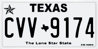 TX license plate CVV9174
