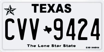 TX license plate CVV9424