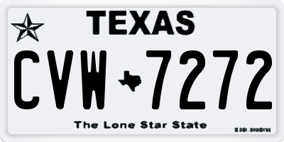 TX license plate CVW7272
