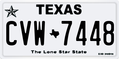 TX license plate CVW7448