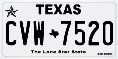 TX license plate CVW7520