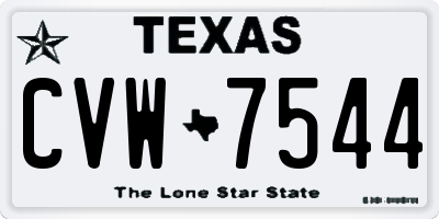 TX license plate CVW7544