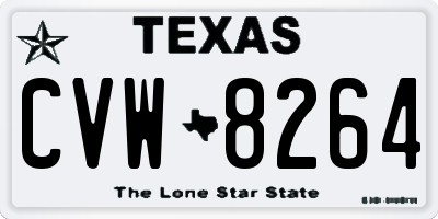 TX license plate CVW8264