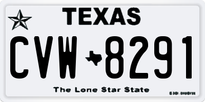 TX license plate CVW8291