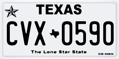 TX license plate CVX0590