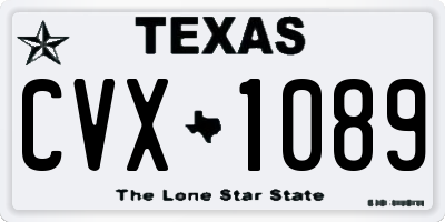 TX license plate CVX1089