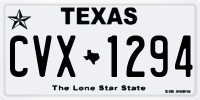 TX license plate CVX1294