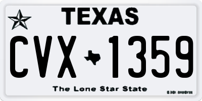 TX license plate CVX1359