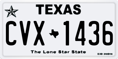 TX license plate CVX1436