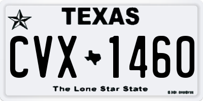TX license plate CVX1460