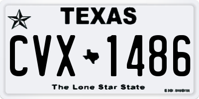 TX license plate CVX1486