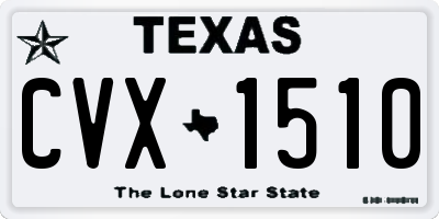 TX license plate CVX1510