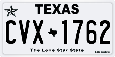 TX license plate CVX1762