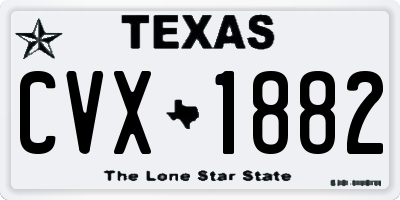 TX license plate CVX1882