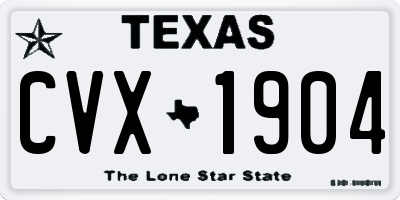 TX license plate CVX1904