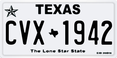 TX license plate CVX1942