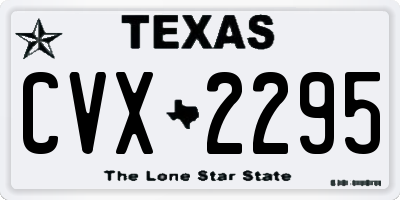 TX license plate CVX2295